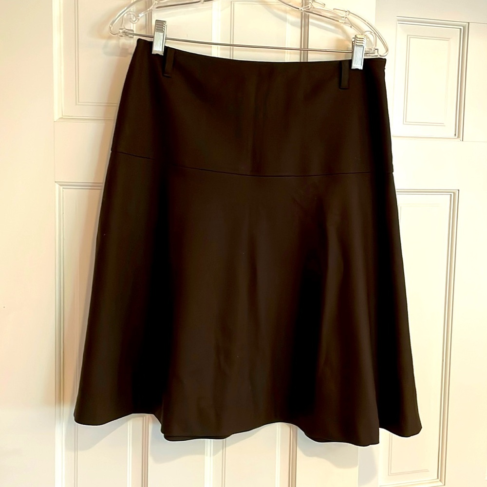 Theory brown fit and flare skirt